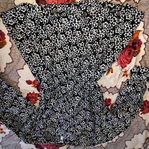 Myntra Black Floral Top