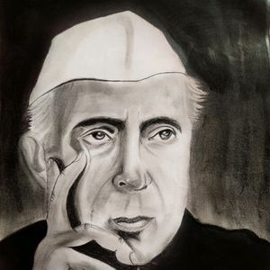 Portrait Of Jawaharlal Nehru