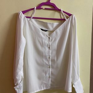 White Off Shoulders Top - XL Size