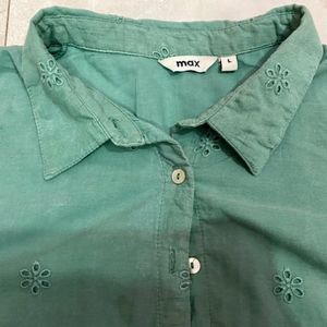 Sea Green Crop Shirt