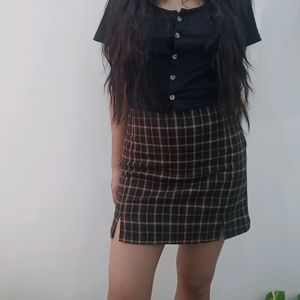 Brandy Melville Checkered Skirt