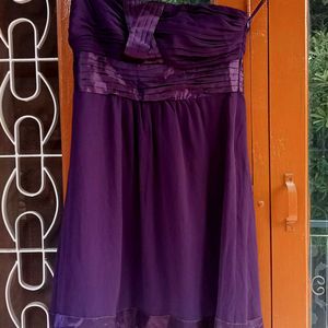 💜 Purple Off shoulder Midi Dress