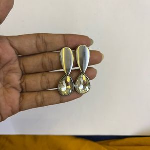 Silver Stone Earrings