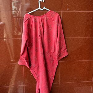 Hot Red Cotton Kurti