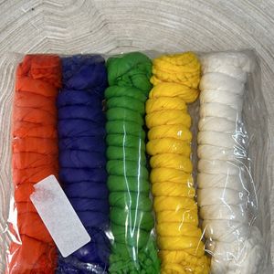 pure cotton set of 5 multicoloured chunari dupatta