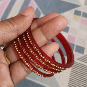 Pola Red Bangles