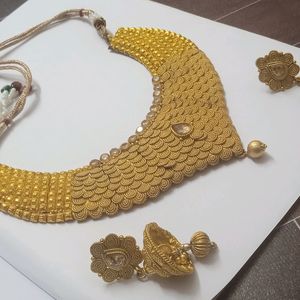 Bridal Gold Plated Fancy Jewellery Set Premium