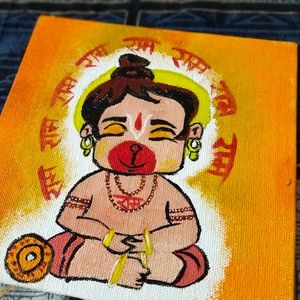 Painting Of Lord Hanuman (Mini Canvas)