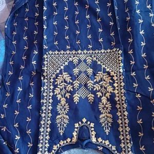 Navy Blue Embroidery Kurta Set