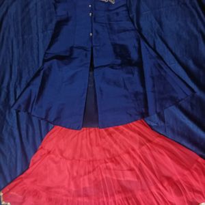 Dark Royal Blue And Gajari Bajirao Mastani Dress