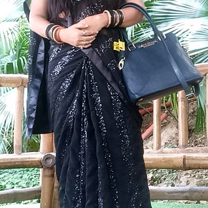 Party Wear Saree With Readymade Blouse