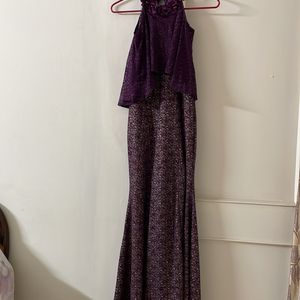 Purple Party Wear Gown For Girls