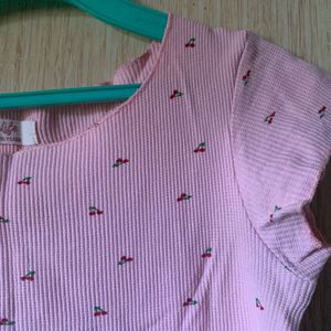 Pink cherry tshirt🌷🫶🏻🍒