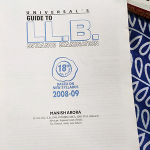 Entrance examination book for LL.B.(Edition 2008-2