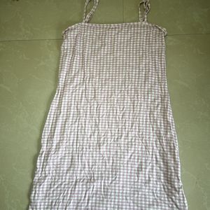 Checkered lavender dress