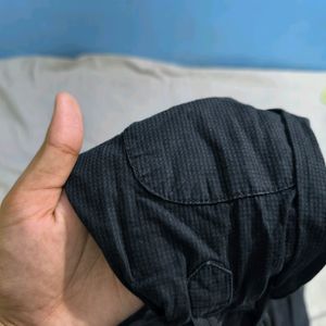 A Men's Black Cotton Shirt