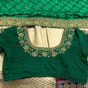 Green Designer Saree