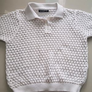 New Zudio Crochet White Balloon Top