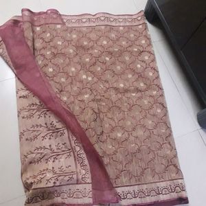 banaras jute saree without blouse