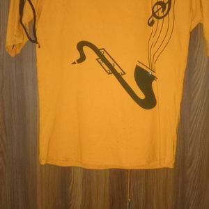 It's Yellow 🟡 Fitted Top With Music Design