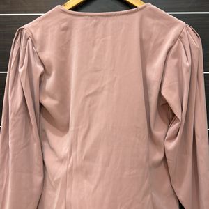 A Beautiful Nude Pink Wrap Top