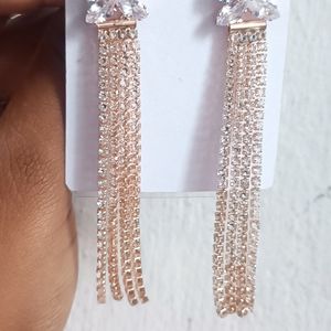 Rose Gold Stone Earrings