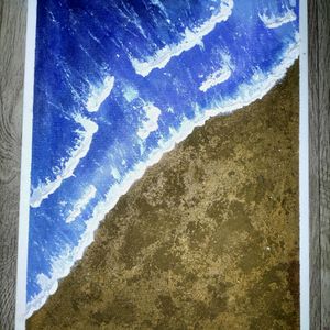 Textured beach painting