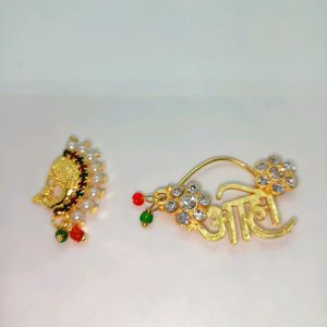 30 Rs Off Brand New Press Nath Nose Ring Combo