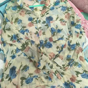 Beautiful Transparent Floral Shirt