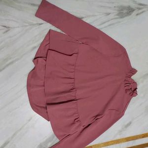 Shein- Pink Plenum Top- Size L