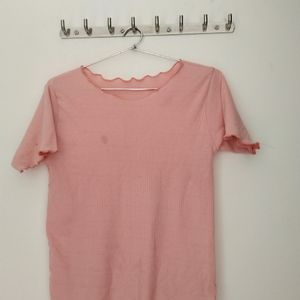 Peach Colored Fitted Top