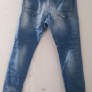 Straight Fit Light Blue Fancy Denim