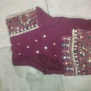 Marron Colour Designer Saree 😊