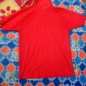 Solid Red Tshirt In Very Good Condition