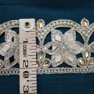 MIRROR-PEARL CUTWORK LACE