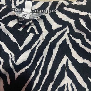 Zebra Striped Print Long Sleeve Thigh Bodycon