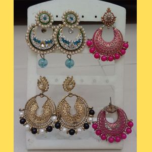 3 Round Jhumka Earrings