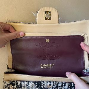 Authentic Chanel Tweed Classic Handbag