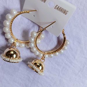 Pearl Hoop Earrings