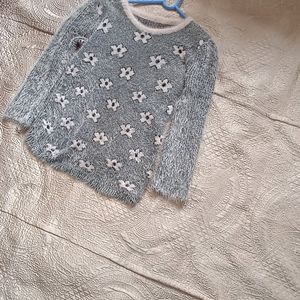 Daisy Print Angora Sweater