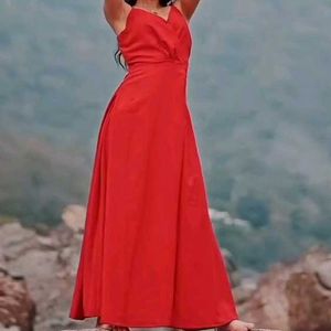 Flare Cut Maroon Dress