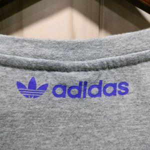 Adidas Originals Grey Cotton T-Shirt