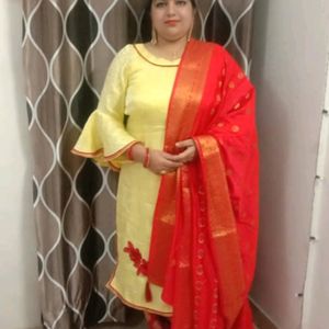 Banarasi Duppata With Brocade Bottom