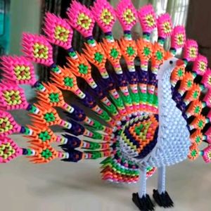 3d Origami Peacock