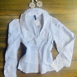 H&M White Shirt Top