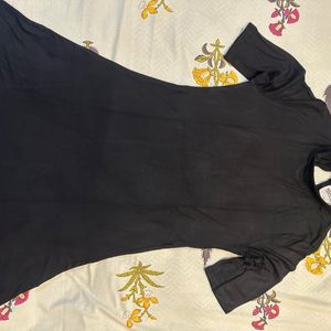 Koovs A Line Black Dress