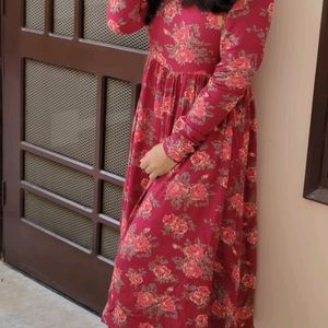 Red long Sleeves Kurta