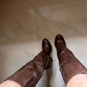 Leather Knee Length Boots