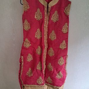 pink chudidar dress