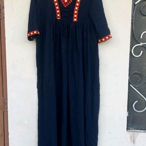 Dark Blue Long Kurta